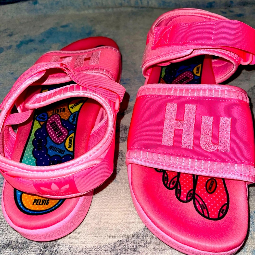 Pharrell Williams HU adidas Sandals hot pink